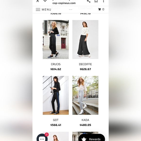 Cop. Copine Black y2k Pistou Womens Pant Wide Leg, Eu Size 40 US 8 - Picture 15 of 15